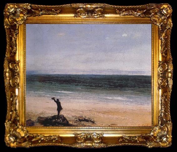 framed  Gustave Courbet Seaside, ta009-2